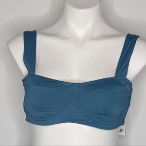 NWT Knix Tidepool Blue Balcony Cup Tie Back Bikini Top L